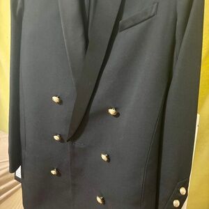 NEW Balmain for H&M Tuxedo long woman jacket size 4